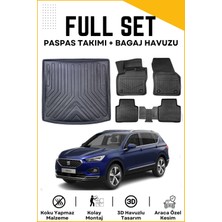 Ko Kaliteoto Seat Tarraco 5 Koltuk 2025 Model Birebir Uyumlu Bagaj Havuzu+Paspas Seti Proxy
