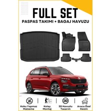 Ko Kaliteoto Skoda Karoq 2021 Model Birebir Uyumlu Bagaj Havuzu+Paspas Seti Proxyy