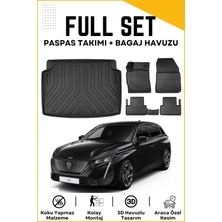 Ko Kaliteoto Peugeot 308 2023-2024-2025 Model Birebir Uyumlu Bagaj Havuzu+Paspas Seti Proxy