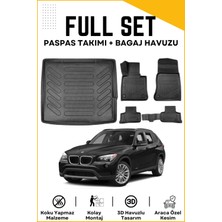 Ko Kaliteoto Bmw X1 2011 Model Birebir Uyumlu Bagaj Havuzu+Paspas Seti Proxyy