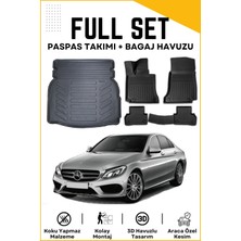 Ko Kaliteoto Mercedes C Serisi W205 Rampalı 2017 Model Birebir Uyumlu Bagaj Havuzu+Paspas Seti Proxyy