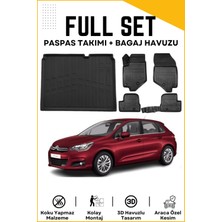 Ko Kaliteoto Citroen C4 2015 Model Birebir Uyumlu Bagaj Havuzu+Paspas Seti Proxyy