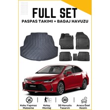 Ko Kaliteoto Toyota Corolla 2019 Model Birebir Uyumlu Bagaj Havuzu+Paspas Seti Proxy