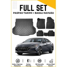 Ko Kaliteoto Hyundai Elantra 2025 Model Birebir Uyumlu Bagaj Havuzu+Paspas Setii