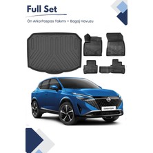 Ko Kaliteoto Nissan Qashqai 2023 Model Tam Uyumlu Paspas+Alt Bagaj Havuzu Seti Pro