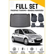 Ko Kaliteoto Renault Clio 3 Hatchback 2006 Model Birebir Uyumlu Bagaj Havuzu+Paspas Setii