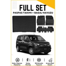 Ko Kaliteoto Toyota Proace City 2020 Model Seperatörsüz Birebir Uyumlu Bagaj Havuzu+Paspas Setii