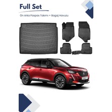 Ko Kaliteoto Peugeot 2008 2021 Model Tam Uyumlu Paspas+Üst Bagaj Havuzu Seti Pro