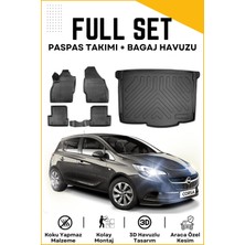 Ko Kaliteoto Opel Corsa E 2017 Model Birebir Uyumlu Bagaj Havuzu+Paspas Setii