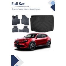 Ko Kaliteoto Alfa Romeo Junior Elektirikli 2024 Model Tam Uyumlu Paspas+Bagaj Havuzu Seti Pro