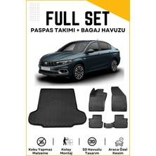Ko Kaliteoto Fiat Egea Sedan 2021-2022-2023-2024-2025 Model Birebir Uyumlu Bagaj Havuzu+Paspas Setii
