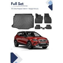 Ko Kaliteoto Seat Arona 2022 Model Tam Uyumlu Paspas+Alt Bagaj Havuzu Seti Pro
