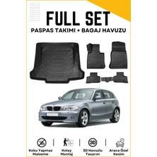 Ko Kaliteoto Bmw 1 Serisi E87 2004-2005-2006-2007-2008-2009-2010 Model Birebir Uyumlu Bagaj Havuzu+Paspas Setii