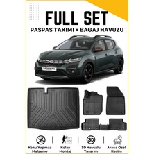 Ko Kaliteoto Dacia Sandero 2023 Model Birebir Uyumlu Bagaj Havuzu+Paspas Setii