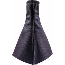 Nuvigo Tüm Araçlara Uyumlu Vites Körüğü Siyah Vinil Gri Dikiş