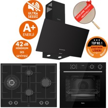 Ferre Fryart&silentart-Steamart Novo  Sessiz Siyah Ankastre Set (D086-SA + XE64CS + ED075-WFA Wok )