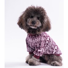 Pawstar Nordic Winter Reindeer Geyik Desenli Yılbaşı Noel Köpek Sweati Köpek Kıyafeti Kedi Kıyafeti