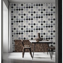 Teodora Siyah Gümüş Parlak Desenli Ucuz Duvar Kağıdı 69075412