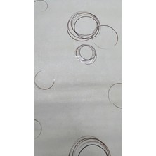 Teodora Krem Kahve Yuvarlak Desenli Ucuz Duvar Kağıdı 53626