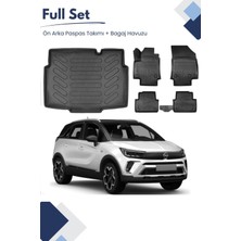 Ko Kaliteoto Opel Crossland 2024 Model Tam Uyumlu Paspas+Üst Bagaj Havuzu Seti Pro