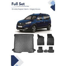 Ko Kaliteoto Dacia Dokker 2021 Model Tam Uyumlu Paspas+Bagaj Havuzu Seti Pro