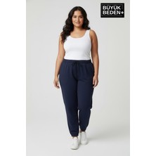 Superlife Kadın Büyük Beden Paça Lastikli Iki Iplik Rahat Kalıp Ince Eşofman Altı SPR26BEAK951