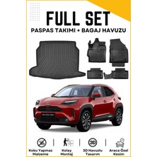 Ko Kaliteoto Toyota Yaris Cross 2023 Model Alt Birebir Uyumlu Bagaj Havuzu+Paspas Seti Proxy