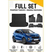 Ko Kaliteoto Kia Sportage 2019 Model Birebir Uyumlu Bagaj Havuzu+Paspas Seti Proxy