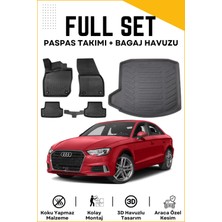 Ko Kaliteoto Audi A3 Sedan 2013-2014-2015-2016 Model Birebir Uyumlu Bagaj Havuzu+Paspas Seti Proxyy