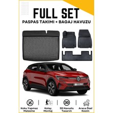 Ko Kaliteoto Renault Megane E-Tech 2023 Model Birebir Uyumlu Bagaj Havuzu+Paspas Seti Proxy