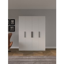 Aymobsan Niro 4 Kapaklı Gardrop, Askılı ve Raflı, 160 cm - Beyaz