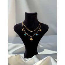 NB Steelora Çelik Kolye Gold Renk