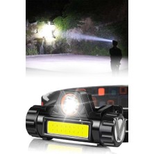 MUJGAN Çift Işıklı Şarjlı LED Kafa Lambası