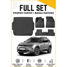 Ko Kaliteoto Citroen C5 Aircross 2023 Model Üst Birebir Uyumlu Bagaj Havuzu+Paspas Setii
