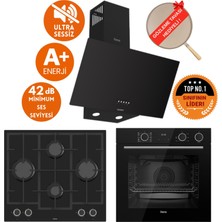 Ferre Fryart&silentart-Steamart Luo Yeni Seri Sessiz Siyah  Ankastre Set ( D086-SA + XE64CS +LN385)