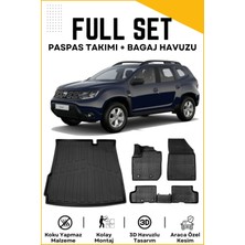 Ko Kaliteoto Dacia Duster 4x2 2018-2019-2020-2021-2022 Model Birebir Uyumlu Bagaj Havuzu+Paspas Seti Proxyy