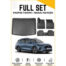 Ko Kaliteoto Ford Focus 5 Stw 2020 Model Alt Kısım Birebir Uyumlu Bagaj Havuzu+Paspas Seti Proxy
