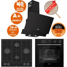 Ferre Fryart&silentart-Steamart Fıa Yeni Seri Sessiz Siyah  Ankastre Set ( D063-SA + XE64CS +LN385)