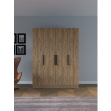 Aymobsan Niro 4 Kapaklı Gardrop, Askılı ve Raflı, 160 cm - Atlantik Çam