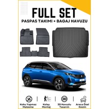 Ko Kaliteoto Peugeot 3008 2023 Model Alt Birebir Uyumlu Bagaj Havuzu+Paspas Seti Proxy