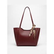 ÜçKol Ticaret Suni Deri Leopar Fularlı Kadın Omuz Çantası