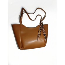 ÜçKol Ticaret Suni Deri Leopar Fularlı Kadın Omuz Çantası