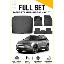 Ko Kaliteoto Citroen C5 Aircross 2017-2018-2019-2020-2021 Model Alt Birebir Uyumlu Bagaj Havuzu+Paspas Seti Proxyy