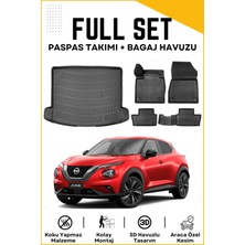 Ko Kaliteoto Nissan Juke 2023 Model Üst Birebir Uyumlu Bagaj Havuzu+Paspas Seti Proxyy