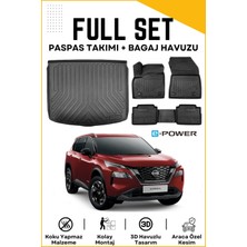 Ko Kaliteoto Nissan X-Trail 5 Koltuk E-Power 2023 Model Birebir Uyumlu Bagaj Havuzu+Paspas Seti Proxyy