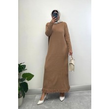 Nisum Moda Eteği Püsküllü Uzun Triko Elbise