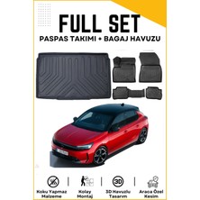 Ko Kaliteoto Opel Corsa Elektrikli 2022-2023-2024-2025 Model Birebir Uyumlu Bagaj Havuzu+Paspas Seti Proxy