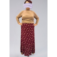 Minusa Design Parçalı Uzun Namaz Etek, Viskon Çiçek 8 Parça Uzun Kadın Etek