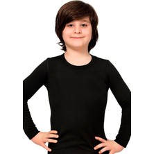 Namaldı Erkek Çocuk Siyah Uzun Kollu Termal Fanila Içlik 371