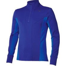 Mizuno Active Warm Yarım Fermuarlı Uzun Kollu Erkek Tişört Mavi